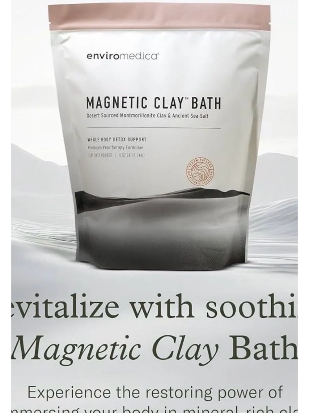 Enviromedica Magnetic Clay Bath — Pink & Gray Detox Soak